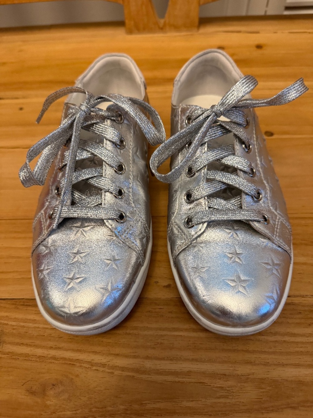 Paige silver star sneakers